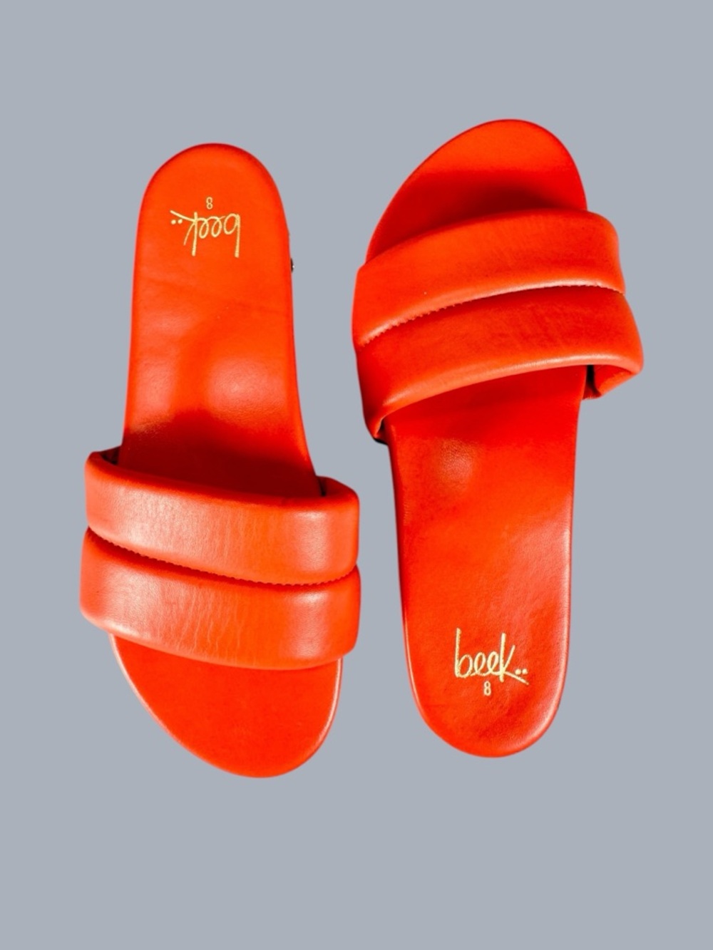 Beek Women’s Sugarbird Slide Sandals in Tangerine - Picture 10 of 13